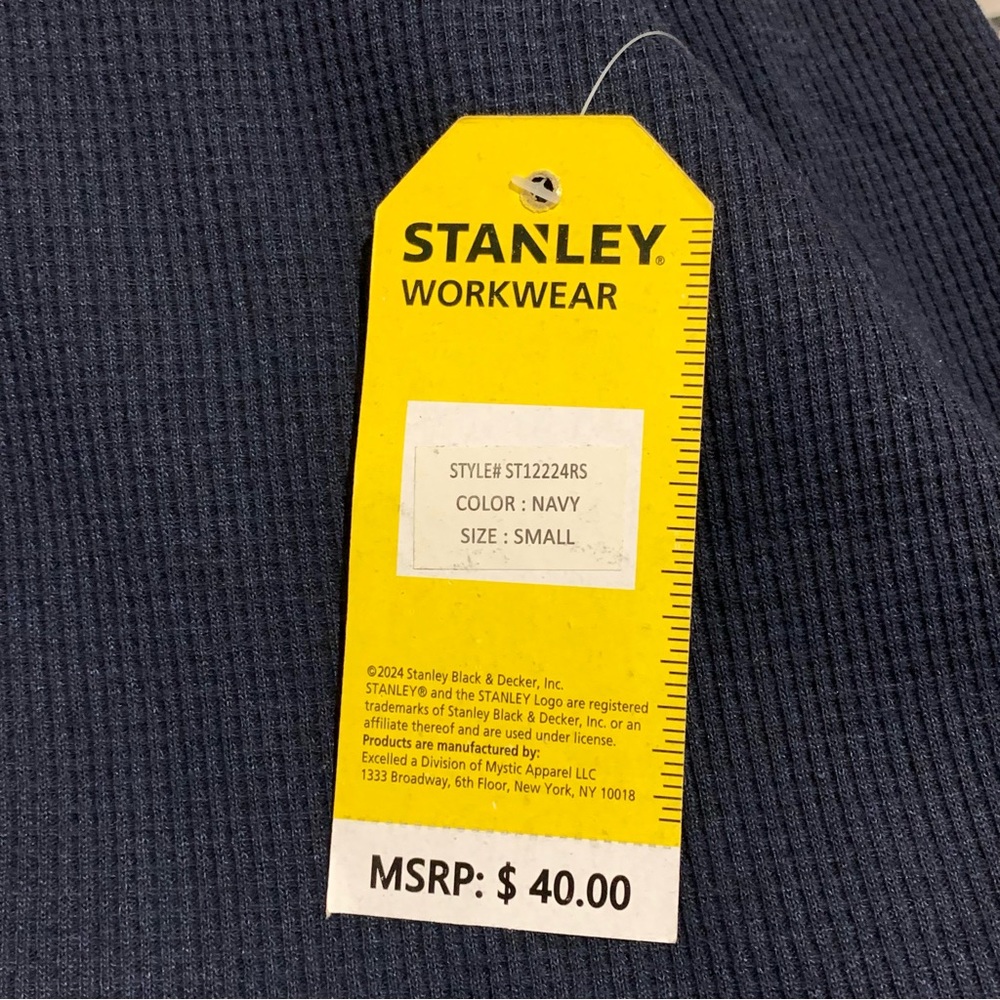 Stanley Workwear Ribbed Long Sleeve Shirt Pullover Crewneck Knit Size Small NWT - Picture 5 of 6